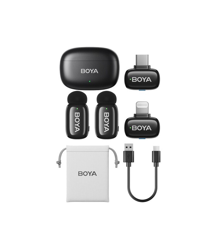 میکروفون بی‌سیم بویا پک کمبو مدل Boya Mini 12 Combo | رنگ مشکی