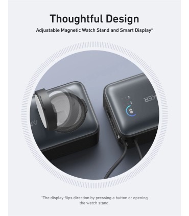 پاوربانک ۱۰۰۰۰ انکر مدل Anker MagGo (10K, 35W) A1657| رنگ مشکی