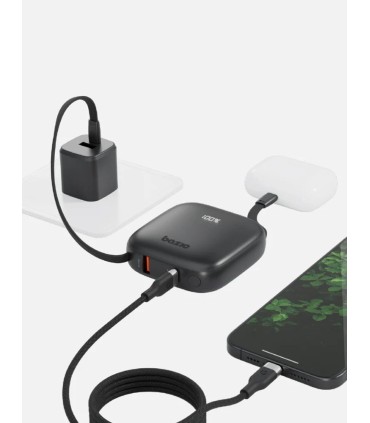 پاوربانک ۱۰ هزار بازیک انرژیا مدل Bazic Fusion 4 in 1 | رنگ بنفش