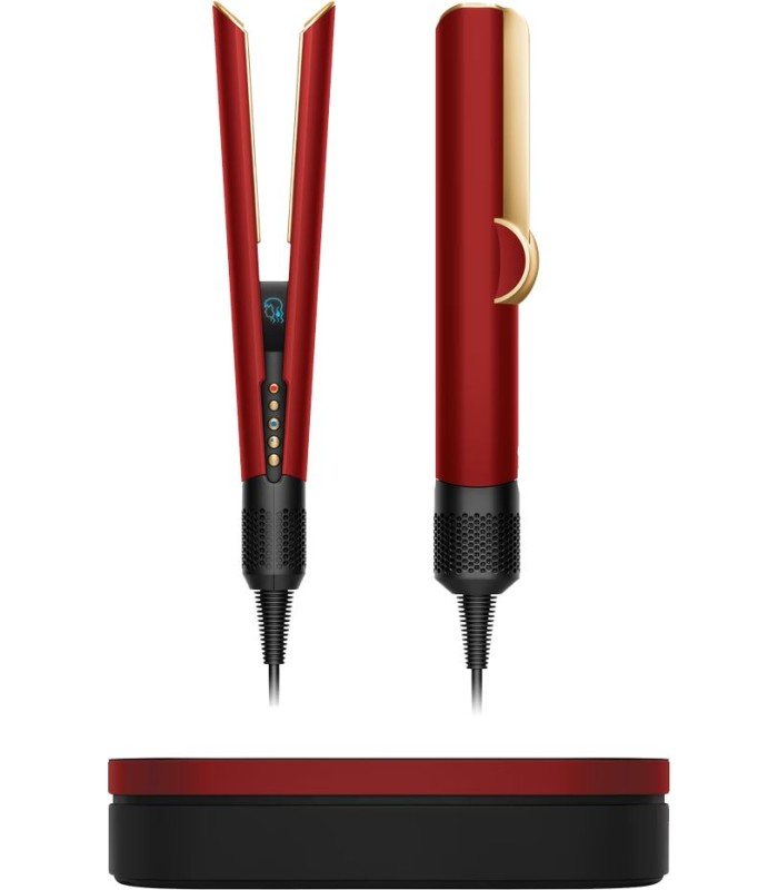 سشوار و صاف‌کننده مو دایسون مدل Dyson Airstrait HT01- Red Velvet/Gold (زرشکی/طلایی)