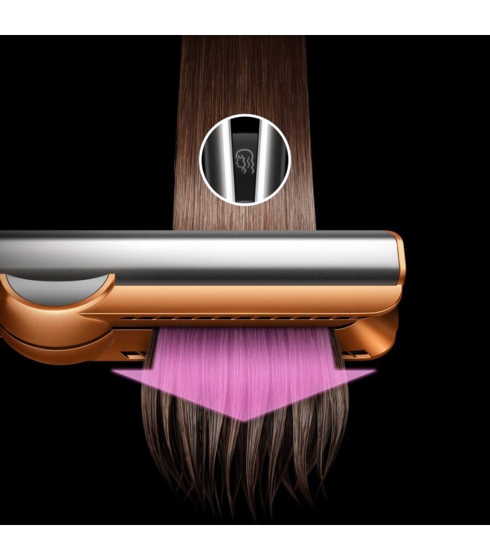 سشوار و صاف‌کننده مو دایسون مدل Dyson Airstrait HT01- Red Velvet/Gold (زرشکی/طلایی)