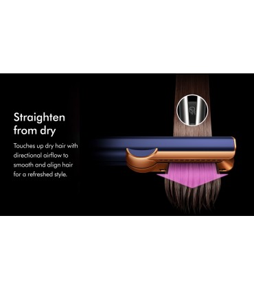 سشوار و صاف‌کننده مو دایسون مدل Dyson Airstrait HT01-Prussian Blue/Rich Copper (سرمه‌ای/مسی)