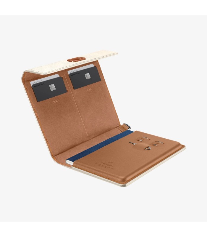 کیف پاسپورت اسپیگن مدل Spigen Passport Holder - رنگ کرم