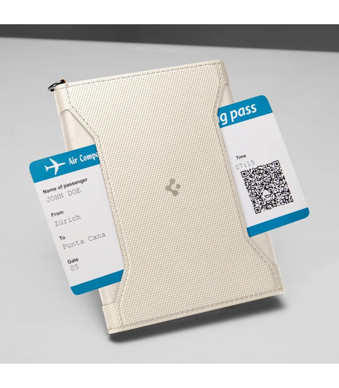 کیف پاسپورت اسپیگن مدل Spigen Passport Holder - رنگ کرم