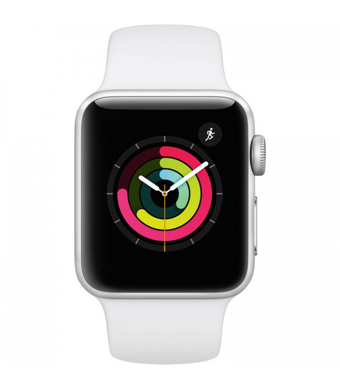 ساعت هوشمند اپل واچ سری ۳ مدل 38mm Silver Aluminum Case with White Sport Band