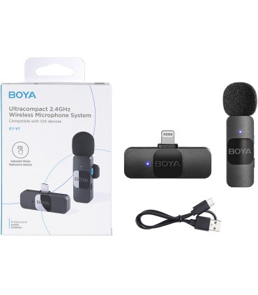 میکروفون بی‌سیم تک کاربره بویا مدل BOYA BY-V1 Lightning