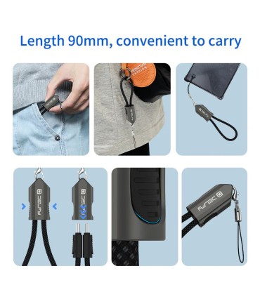 جاسوییچی کابلی دلفی مدل Delfy USB-C to USB-C Keychain