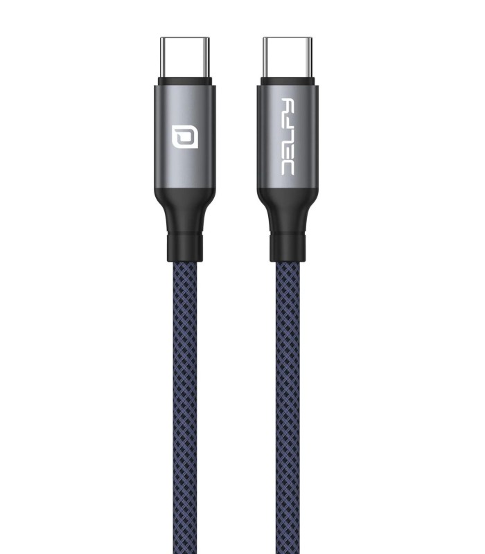 کابل شارژ سریع ۲ متری دلفی ۲۴۰ وات - دو سر تایپ سی مدل Delfy Keraia USB-C to USB-C
