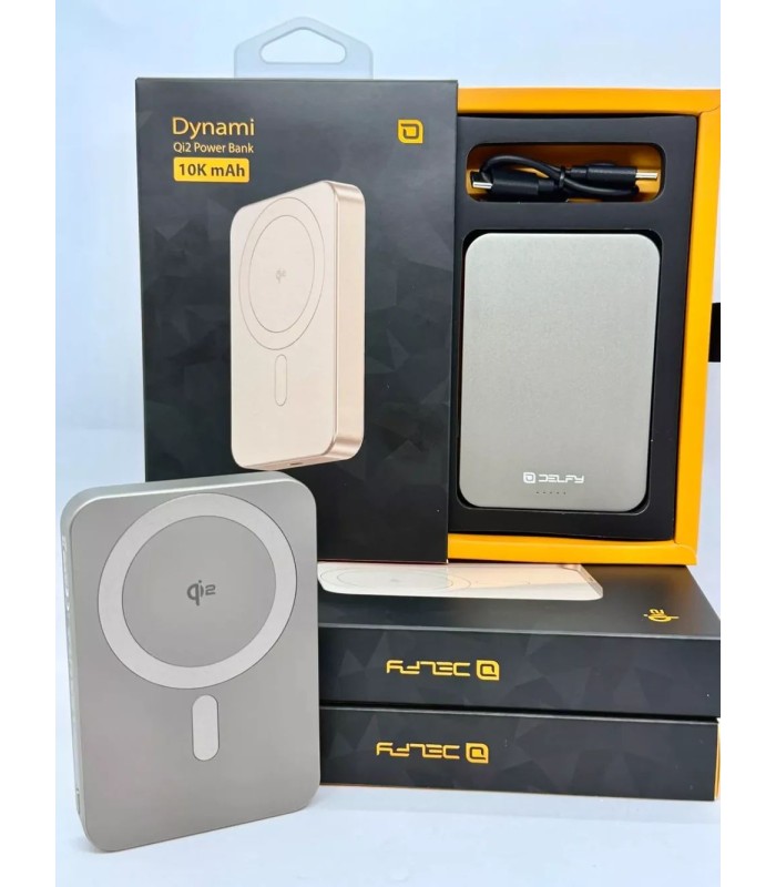 پاوربانک ۱۰ هزار مگ سیف دلفی مدل Delfy Dynami 10000mAh 15W Qi2