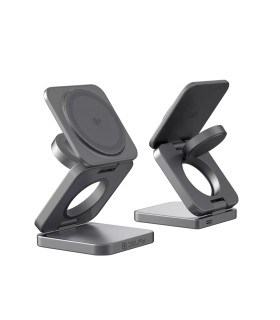 شارژر بی‌سیم ۳ در ۱ دلفی مدل Delfy 3 in 1Qi2 Foldable