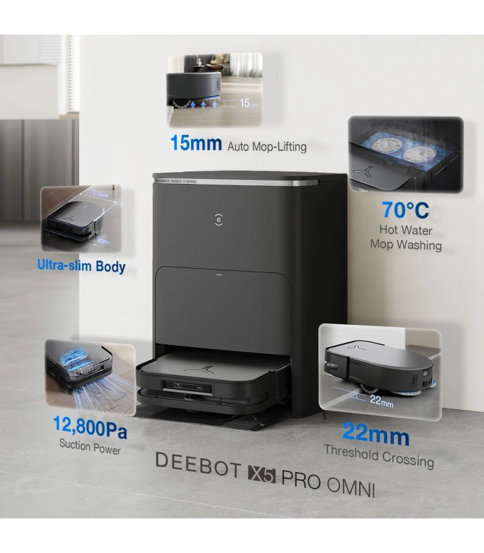 جاروبرقی رباتیک اکووکس مدل Ecovacs X5 PRO OMNI