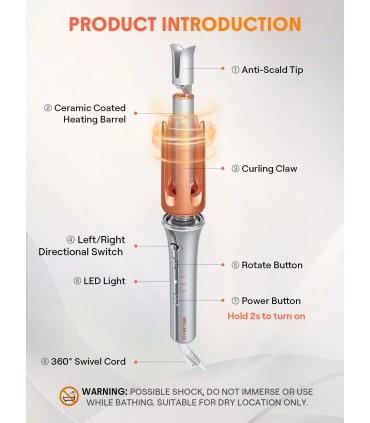 فر کننده مو شیگلم مدل Sheglam It-Curl One-Touch Instant Curler-سایز ۳۲ میلی‌متر