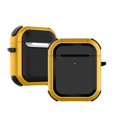 کیس محافظ ایرپادز نسل اول و دوم مدل Eggshell Defender رنگ زرد