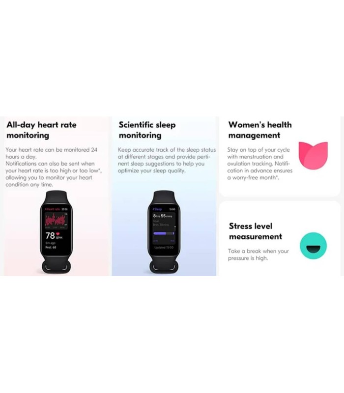 مچ بند هوشمند شیائومی مدل Xiaomi Smart Band 8 active (Mi Band 8)-مشکی- نسخه اکتیو