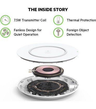 پایه شارژ ۷.۵ وات بی سیم بلکین – Belkin Boost Up Wireless Charging PAD مدل F7U027drWHT