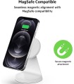پایه شارژ وایرلس بلکین مدل Belkin Magnetic Wireless Charger Stand –WIB003 - رنگ سفید