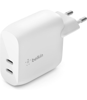 شارژر دیواری ۴۰ وات بلکین BoostCharge Dual USB-C PD Wall Charger 40w - مدل WCB006
