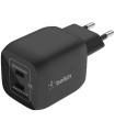 شارژر دیواری ۴۵ وات بلکین Belkin BOOST CHARGE PRO Dual USB-C GaN Wall Charger with PPS 45W - مدل WCH011 - مشکی
