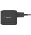 شارژر دیواری ۴۵ وات بلکین Belkin BOOST CHARGE PRO Dual USB-C GaN Wall Charger with PPS 45W - مدل WCH011 - مشکی