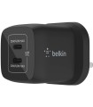 شارژر دیواری ۴۵ وات بلکین Belkin BOOST CHARGE PRO Dual USB-C GaN Wall Charger with PPS 45W - مدل WCH011 - مشکی