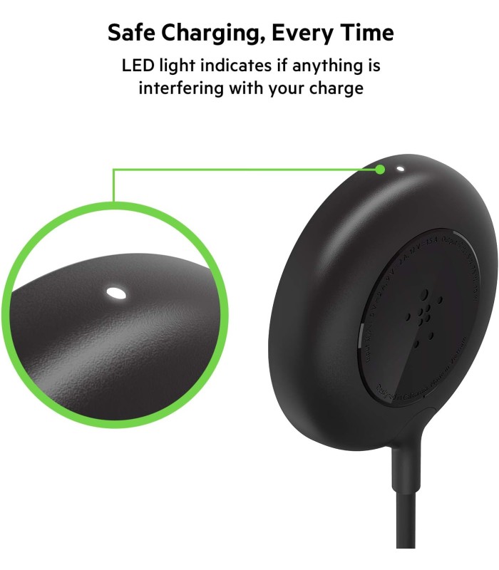 شارژر بی‌سیم مگ‌سیف بلیکن Belkin Boost Charge Magnetic Portable - مدل WIA005 - مشکی