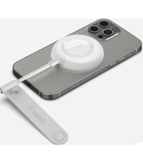 شارژر بی‌سیم مگ‌سیف بلیکن Belkin Boost Charge Magnetic Portable - مدل WIA005 - سفید