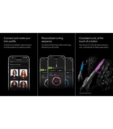 سشوار و حالت دهنده مو دایسون مدل Dyson Airwrap i.d. HS08 multi-styler and dryer Curly+Coily (آبی/نارنجی)