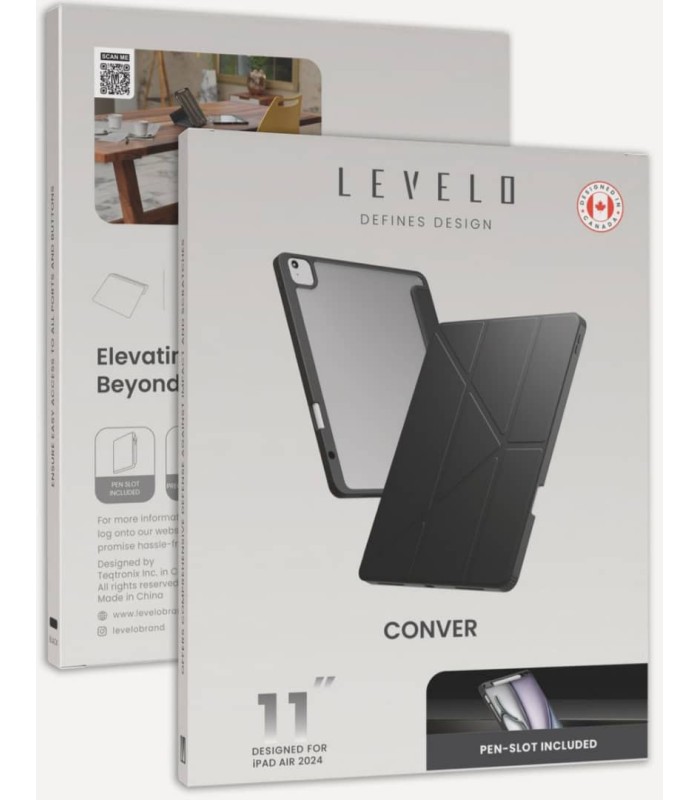 کیف کلاسوری آیپد ایر ۱۱ اینچی لولو مدل  Levelo Conver - مشکی