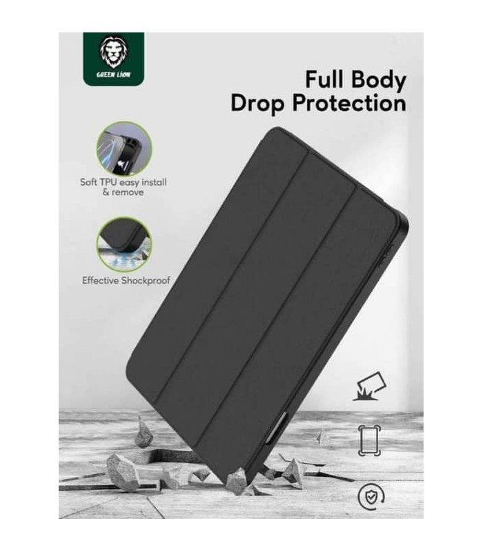 کیف کلاسوری آیپد ۱۰ (۱۰.۹ اینچ) گرین  Green Hogo Premium Case Trifold With Pencil Holder - مشکی