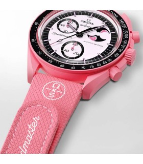 ساعت امگا سواچ مدل MISSION TO THE PINK MOONPHASE SO33P700