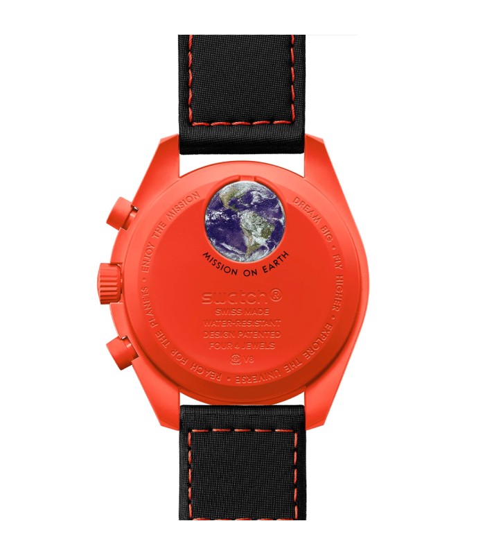 ساعت امگا سواچ مدل Omega X Swatch MISSION ON EARTH LAVA SO33O100