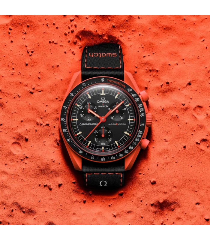 ساعت امگا سواچ مدل Omega X Swatch MISSION ON EARTH LAVA SO33O100