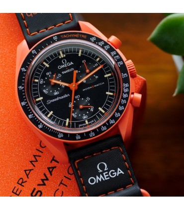 ساعت امگا سواچ مدل Omega X Swatch MISSION ON EARTH LAVA SO33O100