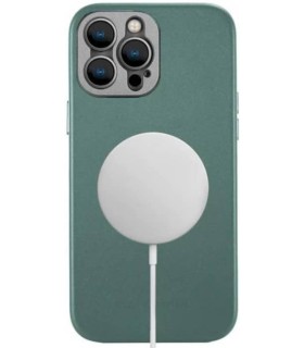 کیس چرم سندمارک مدل Sandmarc Pro Leather Case - سازگار با آیفون ۱۴ پرو - رنگ سبز