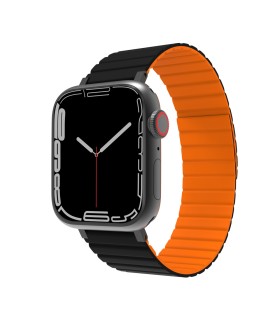 بند اپل واچ دورو جی سی پال مدل JCPAL FlexForm | رنگ مشکی/نارنجی سازگار با ۳۸-۴۰-۴۱-۴۲ میلی‌متری