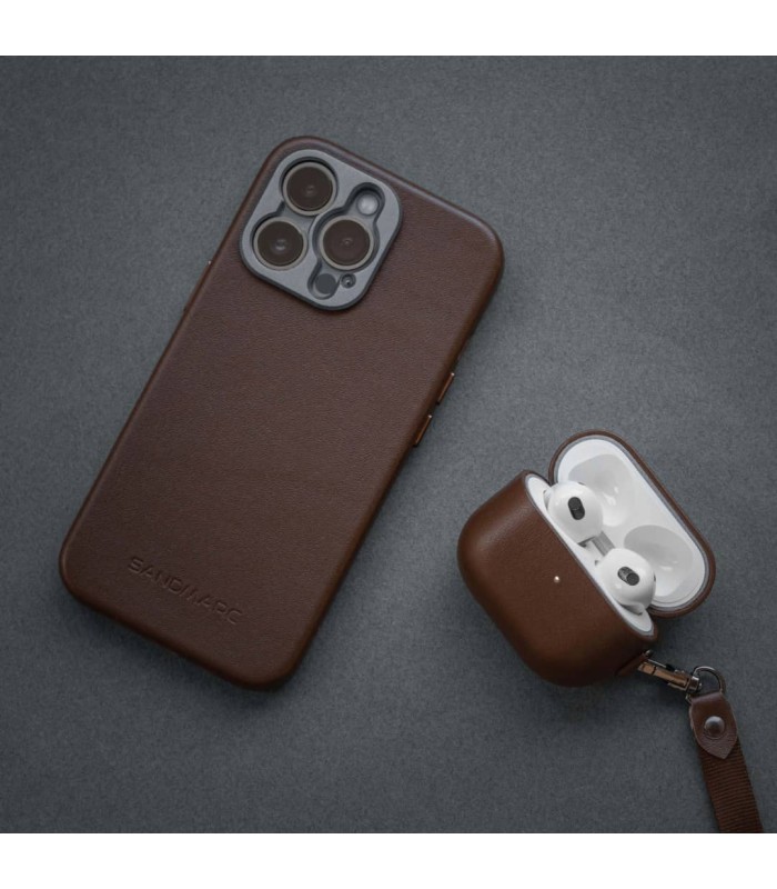 کیس چرم ایرپاد پرو سندمارک مدل Sandmarc Leather Edition - AirPods Pro Case - قهوه‌ای