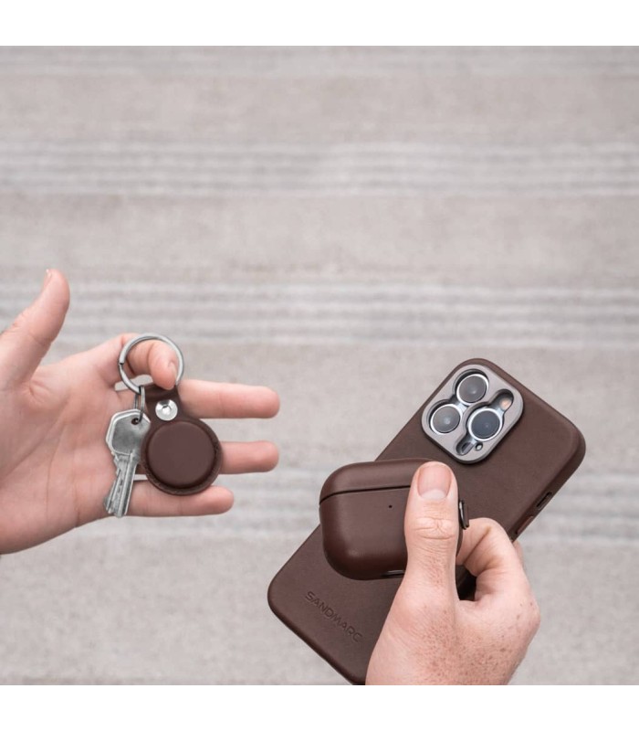 کیس چرم ایرپاد پرو سندمارک مدل Sandmarc Leather Edition - AirPods Pro Case - قهوه‌ای