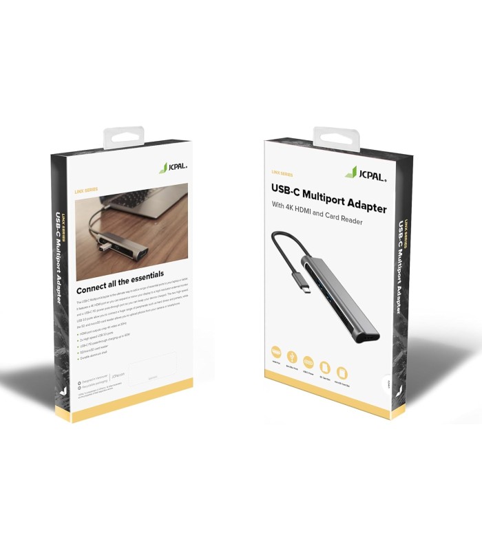 هاب ۶ پورت جی سی پال مدل JCPAL USB-C Linx USB-C Multiport with 4K HDMI and Card Reader