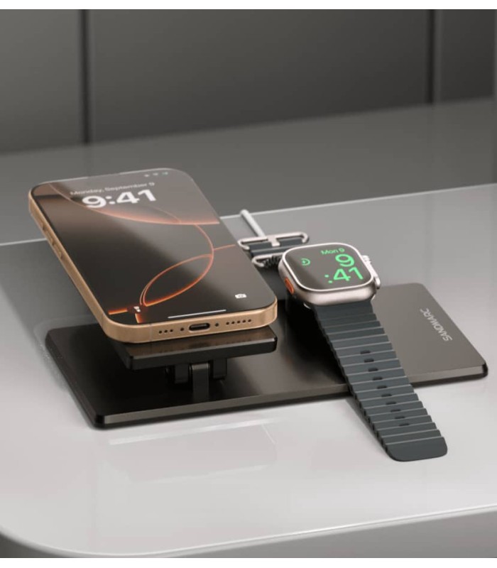 پایه شارژسندمارک مدل Sandmarc Flex Dock – MagSafe & Apple Watch