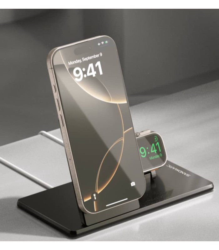 پایه شارژسندمارک مدل Sandmarc Flex Dock – MagSafe & Apple Watch