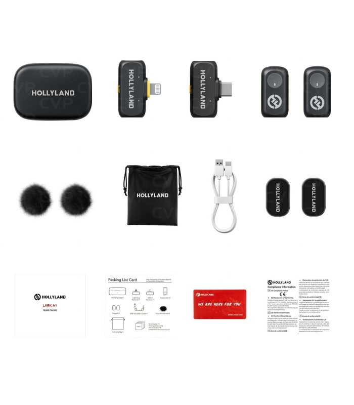 میکروفون یقه ای بی‌سیم هالی‌لند مدل Hollyland Lark A1 Combo Type-C & Lightning RX