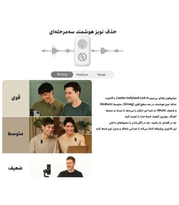 میکروفون یقه ای بی‌سیم هالی‌لند مدل Hollyland LARK A1 Duo 2-Person