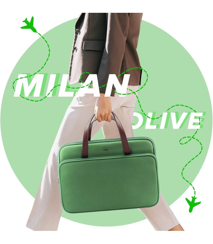 کیف مک‌بوک ۱۳و۱۴ اینچی جی سی پال مدل JCPAL Milan Briefcase Sleeve - سبز‌تیره
