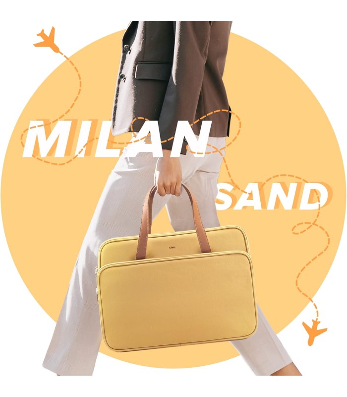 کیف مک‌بوک ۱۳و۱۴ اینچی جی سی پال مدل JCPAL Milan Briefcase Sleeve - قهوه‌ای روشن