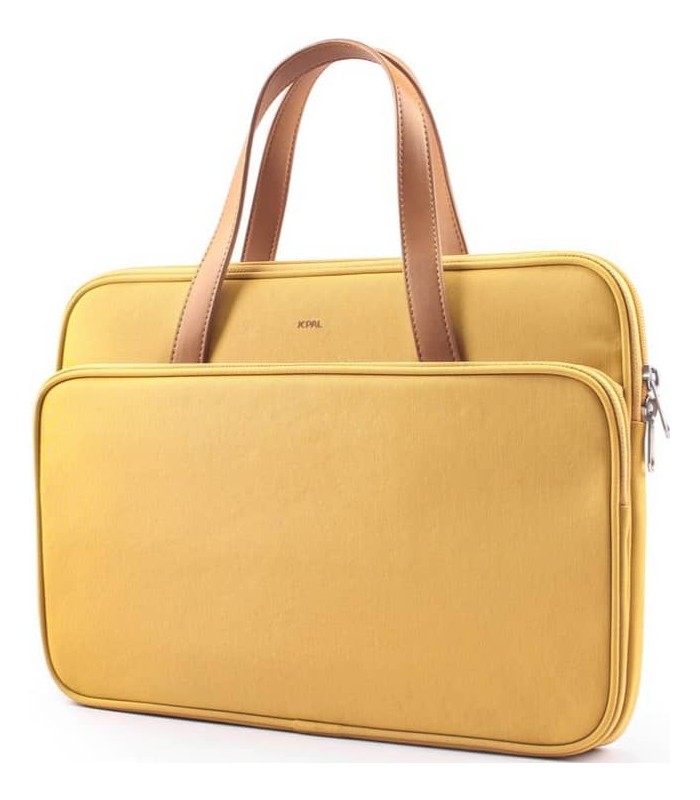 کیف مک‌بوک ۱۵و۱۶ اینچی جی سی پال مدل JCPAL Milan Briefcase Sleeve - قهوه‌ای روشن