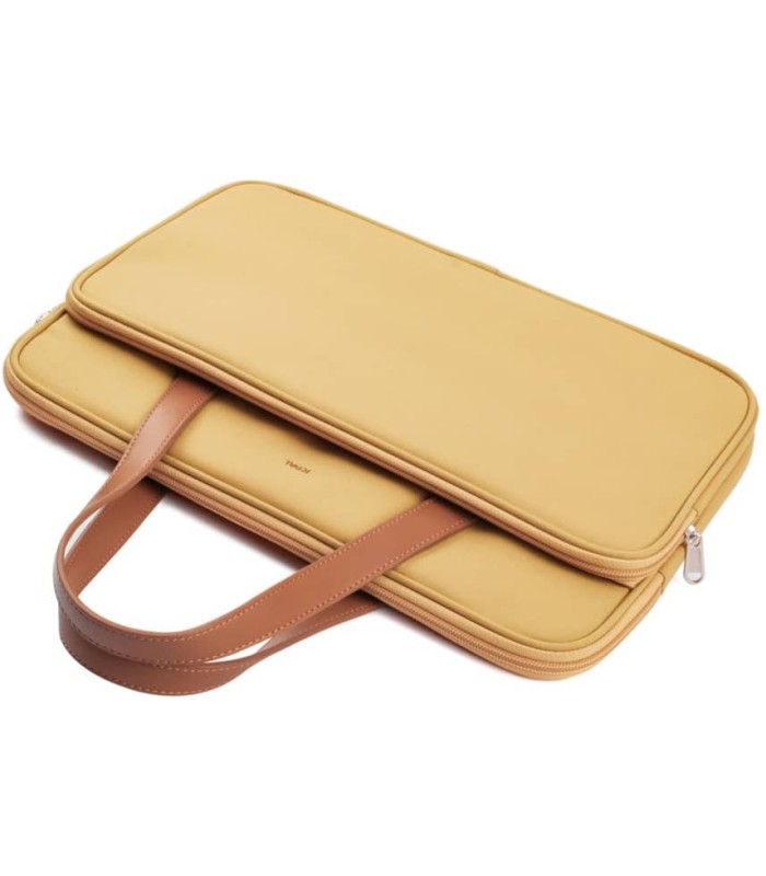 کیف مک‌بوک ۱۵و۱۶ اینچی جی سی پال مدل JCPAL Milan Briefcase Sleeve - قهوه‌ای روشن