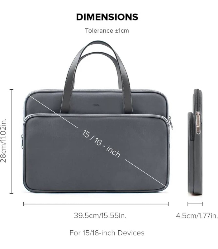 کیف مک‌بوک ۱۵و۱۶ اینچی جی سی پال مدل JCPAL Milan Briefcase Sleeve - خاکستری