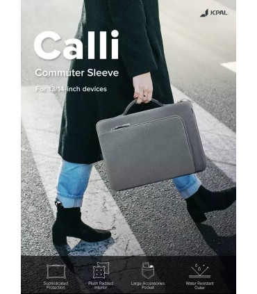 کیف لپ‌تاپ ۱۳و۱۴ اینچی جی سی پال مدل JCPAL Calli Commuter Sleeve - خاکستری