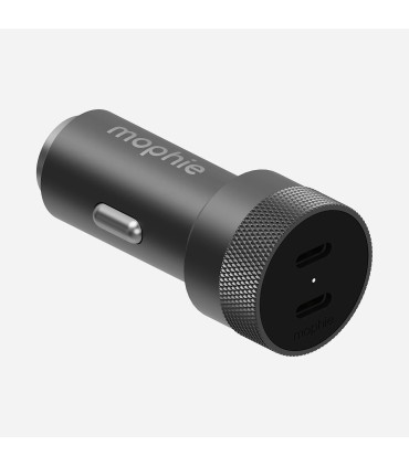 شارژر فندکی خودرو ۴۰ وات موفی مدل mophie 40W Dual Port USB-C Car Adapter
