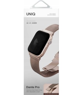 بند اپل واچ‌ یونیک مدل UNIQ Dante Pro Steel Strap 42/41/40/38mm- رزگلد